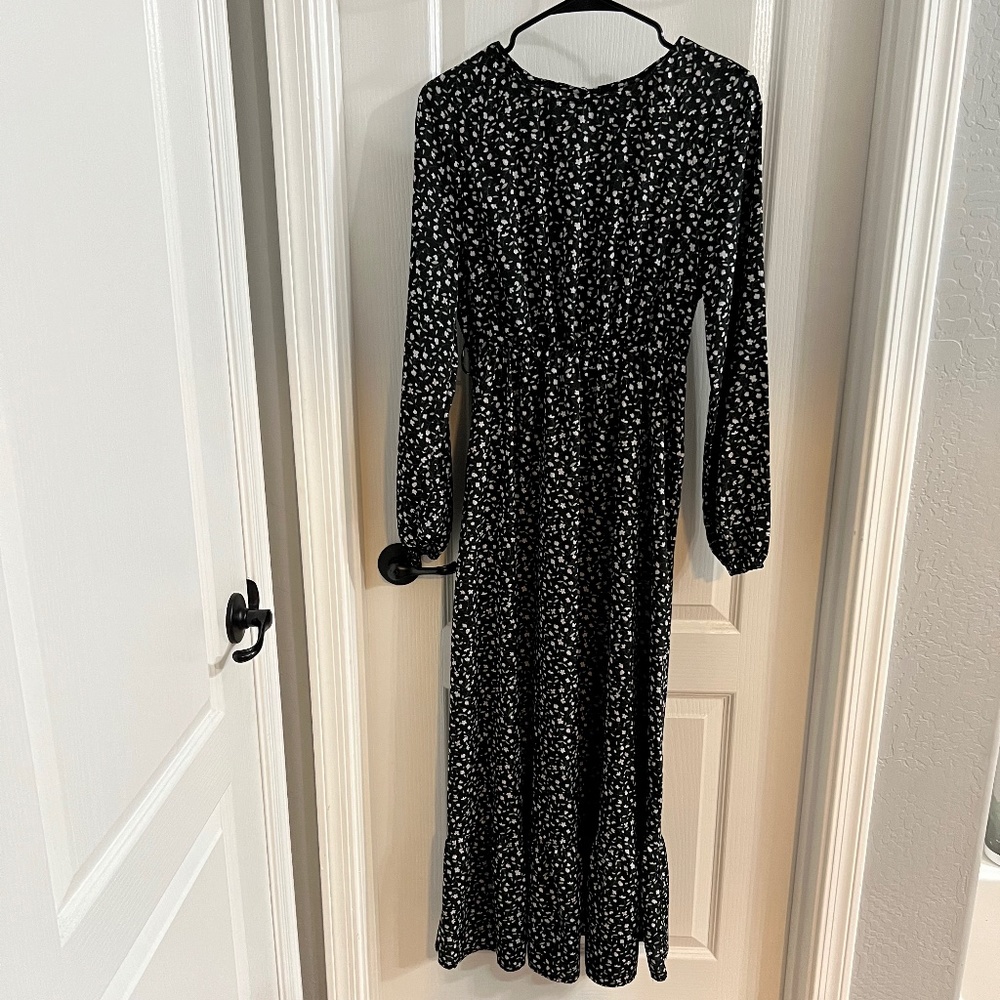 Shein Green Flowers Dress